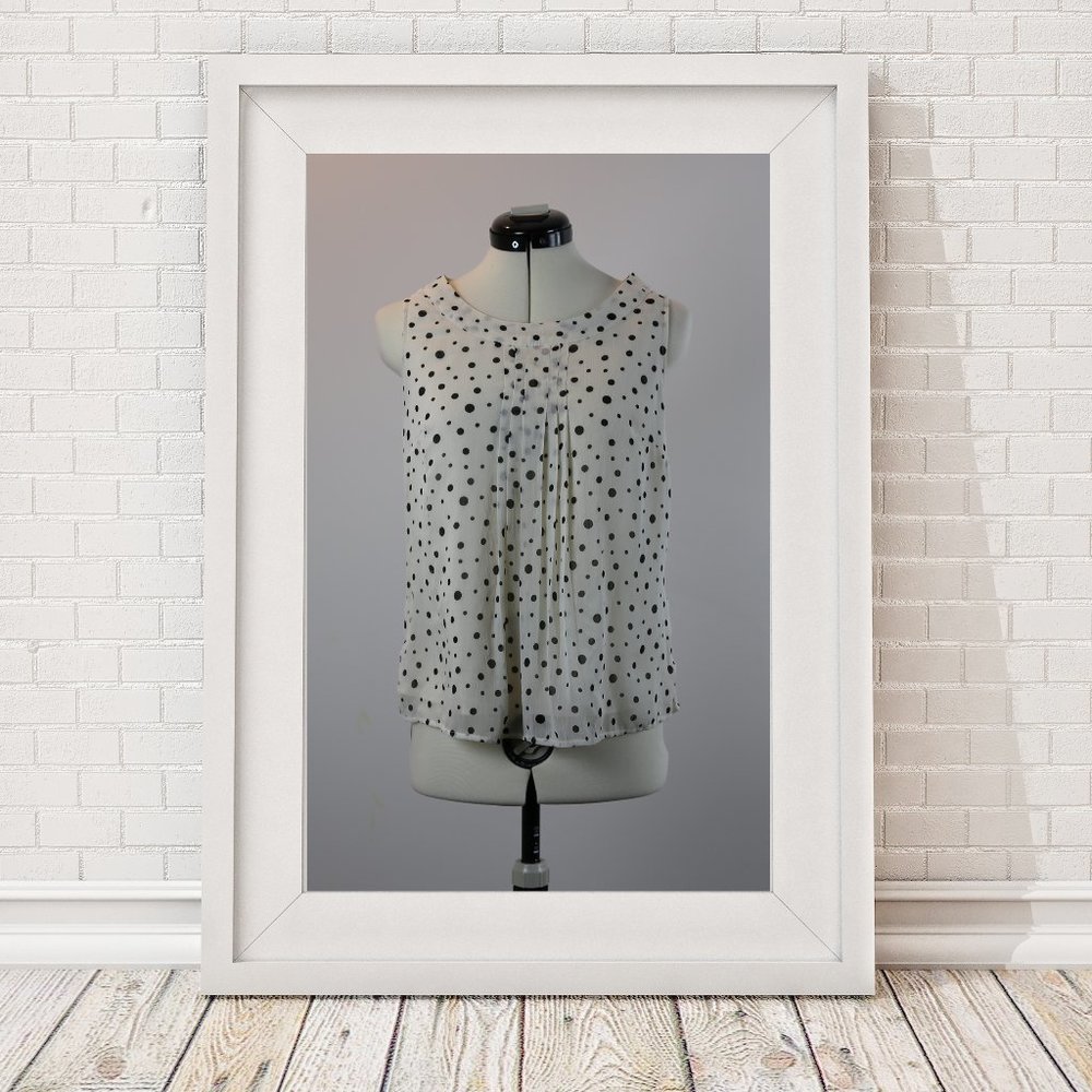 BLACK AND WHITE POLKA DOT TANK TOP